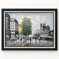 Louis Anthony Burnett — Paris Street Scene with Notre-Dame — Original Oil Painting